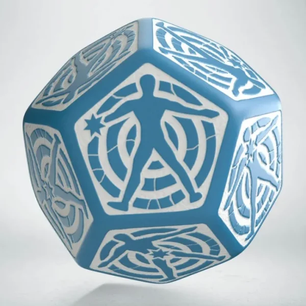 Q-Workshop D12 Hit Location Dice - Blue with White (1 Die) - Your Source for Gaming Essentials Best