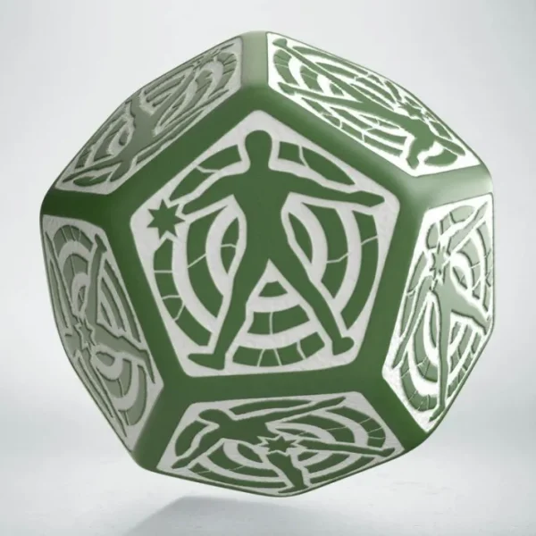Q-Workshop D12 Hit Location Dice - Green with White (1 Die) - Your Source for Gaming Essentials Hot