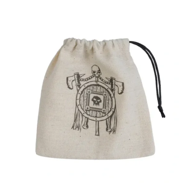 Q-Workshop Dice Bag - Orc Beige with Black - Your Source for Gaming Essentials Cheap