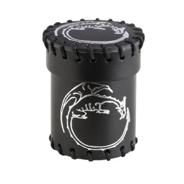 Q-Workshop Dragon Black Leather Dice Cup - Your Source for Gaming Essentials Store