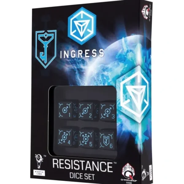 Q-Workshop Ingress Set of 6 D6 Dice Set: Resistance - Your Source for Gaming Essentials Sale