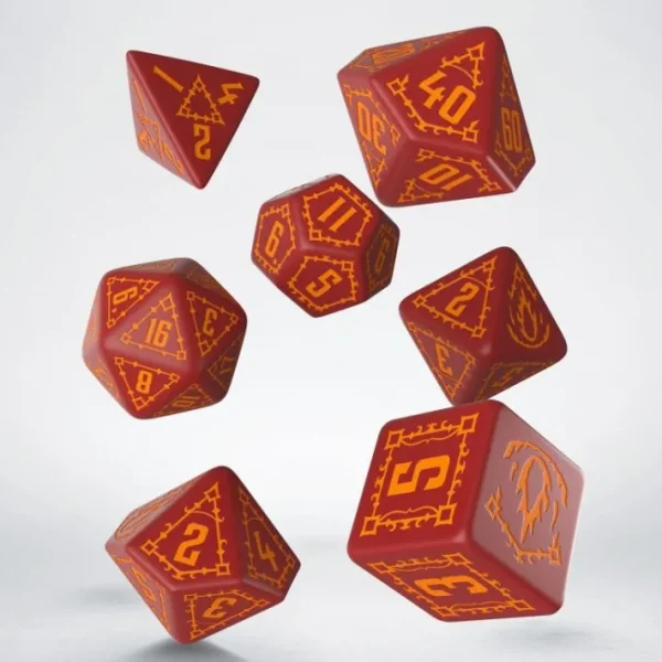 Q-Workshop Pathfinder Age of Ashes Dice Set (7 Piece Set) - Red with Orange - Your Source for Gaming Essentials Flash Sale