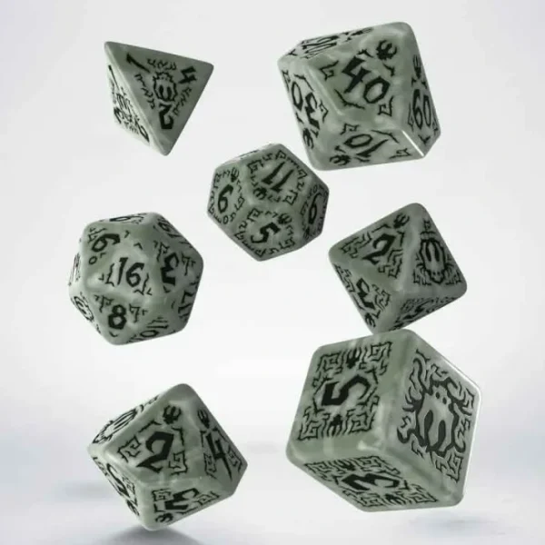 Q-Workshop Pathfinder Tyrant Grasp RPG Dice Set (7 Piece Polyhedral Dice Set) - Your Source for Gaming Essentials Cheap