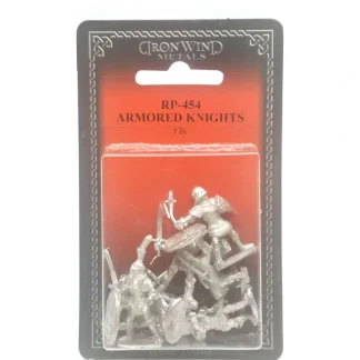 Tabletop Miniatures | Ral Partha Armored Knights (7 Pieces) #RP-454 Unpainted Metal Miniature Figures - Your Source for Gaming Essentials