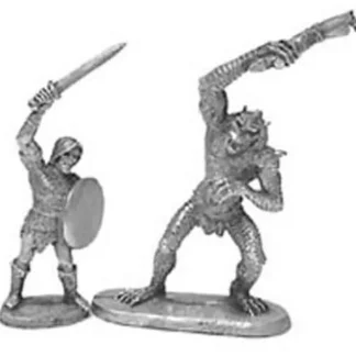 Ral Partha Beowulf and Grendell #01-189 Unpainted Classic Fantasy Metal Figure - Your Source for Gaming Essentials Online