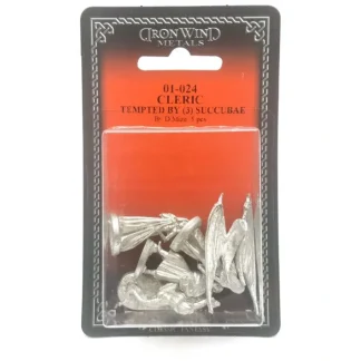 Ral Partha Cleric Tempted By Three Succubae #01-024 Unpainted RPG Metal Figure - Your Source for Gaming Essentials Clearance