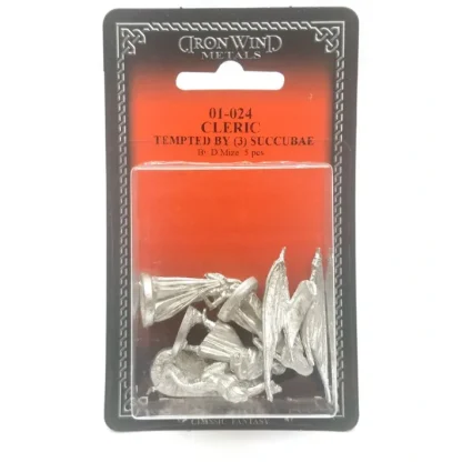 Ral Partha Cleric Tempted By Three Succubae #01-024 Unpainted RPG Metal Figure - Your Source for Gaming Essentials Clearance