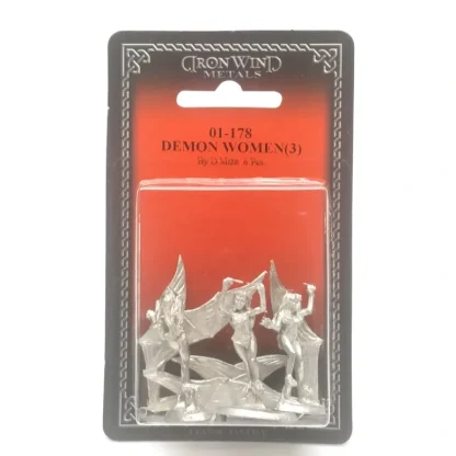 Tabletop Miniatures | Ral Partha Demon Women (3 Pieces) #01-178 Unpainted Classic Fantasy Metal Figure - Your Source for Gaming Essentials