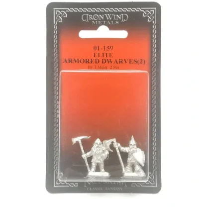 Ral Partha Elite Armored Dwarf Guards (2 Pieces) #01-159 Unpainted Metal Figure - Your Source for Gaming Essentials Online