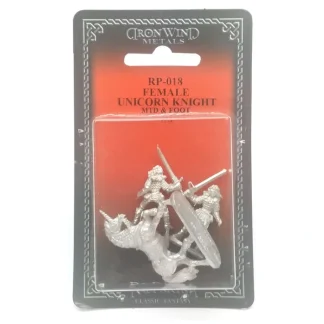 Ral Partha Female Unicorn Knight (Mounted & On Foot) #RP-018 Unpainted Metal - Your Source for Gaming Essentials New