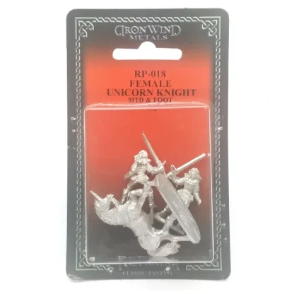 Ral Partha Female Unicorn Knight (Mounted & On Foot) #RP-018 Unpainted Metal - Your Source for Gaming Essentials New