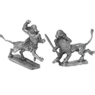 Ral Partha Lion Centaurs (2 Pieces) #01-039 Unpainted Fantasy Metal Figure - Your Source for Gaming Essentials New