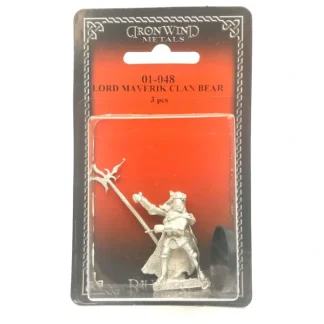 Ral Partha Lord Maverik, Clan Bear 01-048 Unpainted Classic Fantasy Metal Figure - Your Source for Gaming Essentials Clearance