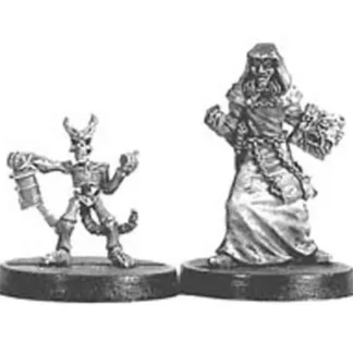 Ral Partha Necromancer and Skeletal Familiar #01-208 Unpainted RPG Metal Figure - Your Source for Gaming Essentials Best Sale