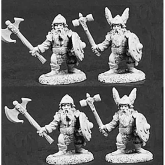 Reaper Miniatures 4 Dwarven Warriors 06010 Dark Heaven Army Pack Unpainted Mini - Your Source for Gaming Essentials New