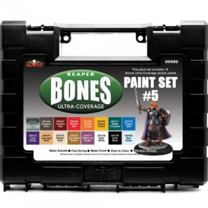 Reaper Miniatures #09980 MSP Bones Ultra-Coverage Paint Set #5 - 16 Bottles - Your Source for Gaming Essentials Flash Sale