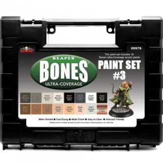 Reaper Miniatures #09978 MSP Bones Ultra-Coverage Paint Set #3 - 16 Bottles - Your Source for Gaming Essentials Outlet