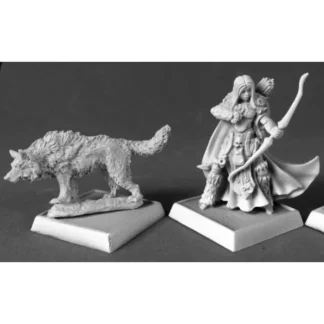 Reaper Miniatures Adowyn & Leryn (Iconic Hunter & Wolf) #60181 Pathfinder - Your Source for Gaming Essentials Clearance
