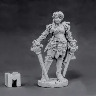 Reaper Miniatures Aletheia Edair, Duelist 03867 Dark Heaven Unpainted Metal Mini - Your Source for Gaming Essentials Outlet