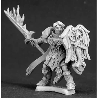 Tabletop Miniatures | Reaper Miniatures Almaran the Gold, Paladin w/ Flaming Sword #03292 Dark Heaven - Your Source for Gaming Essentials