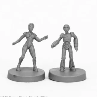 Reaper Miniatures Androids (2) #49011 Bones Black Unpainted Plastic RPG Figure - Your Source for Gaming Essentials Shop