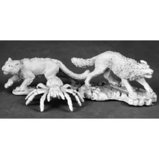 Reaper Miniatures Animal Companions II: Wolf, Cat, Spider 03499 Dark Heaven - Your Source for Gaming Essentials Discount