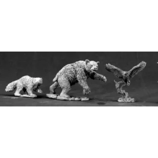 Reaper Miniatures Animal Companions I (3 Figures) 03456 Unpainted Metal Mini - Your Source for Gaming Essentials Outlet