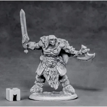 Reaper Miniatures Ankoa, Barbarian Hero #03869 Dark Heaven Unpainted Metal Mini - Your Source for Gaming Essentials Outlet