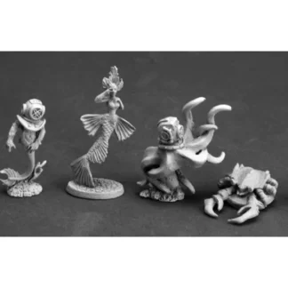 Reaper Miniatures Aquatic Familiars II 4 Pcs #03608 Dark Heaven Unpainted Metal - Your Source for Gaming Essentials Clearance