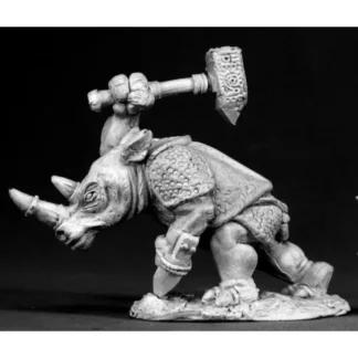 Reaper Miniatures Barak, Rhino Man #03020 Dark Heaven Legends Unpainted Metal - Your Source for Gaming Essentials Online