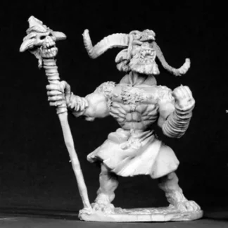 Reaper Miniatures Bugbear Shaman, Skrug #02603 Dark Heaven Unpainted Metal - Your Source for Gaming Essentials Clearance