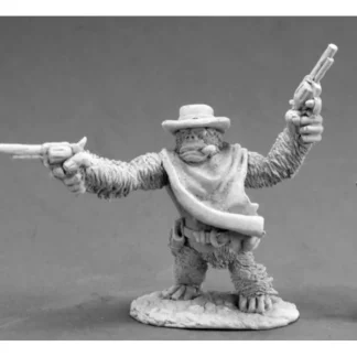 Reaper Miniatures Cactus Joe, Gorilla Gunslinger #50318 Chronoscope Mini Figure - Your Source for Gaming Essentials Clearance