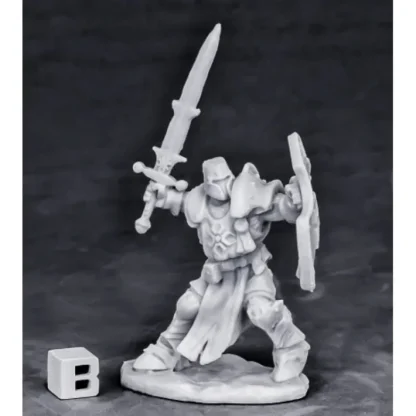 Reaper Miniatures Crusader Champion (Attacking)#77550 Bones Unpainted Plastic - Your Source for Gaming Essentials Online