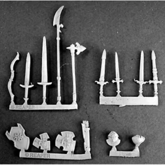 Reaper Miniatures Crusader Weapons (15) #14261 Crusaders Unpainted RPG D&D Mini - Your Source for Gaming Essentials Discount