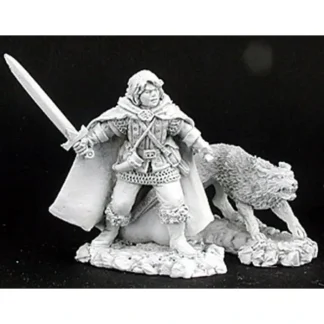 Reaper Miniatures Cullen and Ash Ranger & Wolf 02973 Dark Heaven Unpainted Mini - Your Source for Gaming Essentials Online