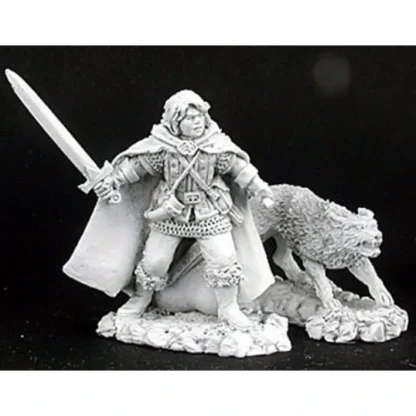 Reaper Miniatures Cullen and Ash Ranger & Wolf 02973 Dark Heaven Unpainted Mini - Your Source for Gaming Essentials Online