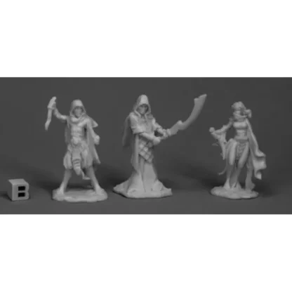 Reaper Miniatures Cultists (3)77517 Bones Unpainted RPG D&D Figure - Your Source for Gaming Essentials Outlet