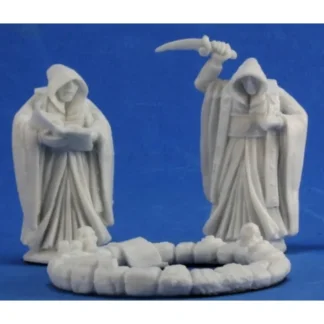 Reaper Miniatures Cultists And Circle (3) #77351 Bones Unpainted Plastic Figure - Your Source for Gaming Essentials Clearance