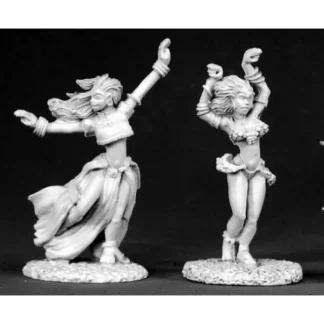 Reaper Miniatures Dancing Girls (2 Pieces) #02448 Dark Heaven Unpainted Metal - Your Source for Gaming Essentials Discount