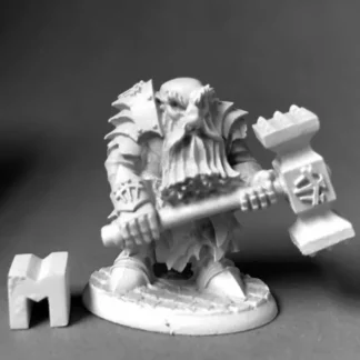 Reaper Miniatures Dark Dwarf Pounder #03898 Dark Heaven Unpainted Metal Figure - Your Source for Gaming Essentials Fashion