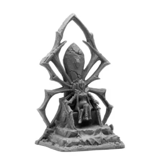 Reaper Miniatures Dark Elf Queen on Throne #44090 Bones Black Unpainted Plastic - Your Source for Gaming Essentials Hot