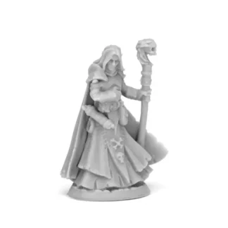 Reaper Miniatures Dark Elf Wizard 44073 Bones Black Unpainted Plastic RPG Figure - Your Source for Gaming Essentials Online