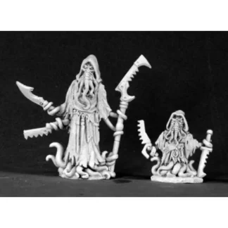 Reaper Miniatures Darkspawn Cultist & Minion 03438 Dark Heaven Unpainted Metal - Your Source for Gaming Essentials Sale