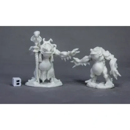 Reaper Miniatures Deep One Priest & Servitor77520 Bones Unpainted RPG Figure - Your Source for Gaming Essentials Online