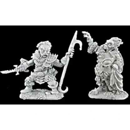 Reaper Miniatures Derro Captain & Sorcerer #02944 Dark Heaven Unpainted Metal - Your Source for Gaming Essentials Shop