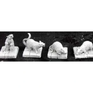 Reaper Miniatures Dire Rats (4) 02889 Dark Heaven Legends Unpainted Metal Figure - Your Source for Gaming Essentials Best Sale