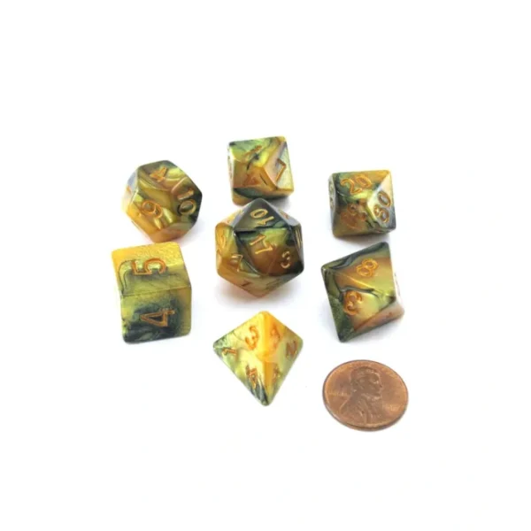 Reaper Miniatures Dual Pizza Dungeon Dice - Yellow & Black - Your Source for Gaming Essentials Online