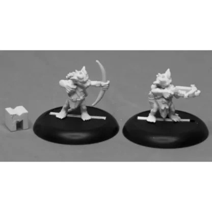 Reaper Miniatures Dungeon Dwellers Kobold Archers (2 Pcs) #07021 Unpainted Metal - Your Source for Gaming Essentials Fashion