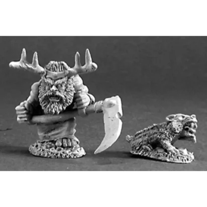 Reaper Miniatures Dwarf Druid and Badger #03216 Dark Heaven Unpainted Metal - Your Source for Gaming Essentials Best Sale