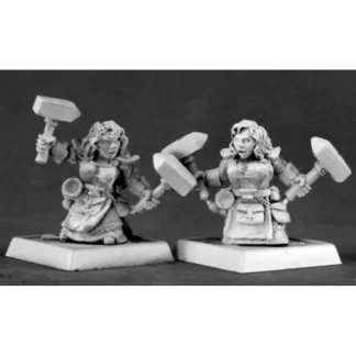 Reaper Miniatures Dwarf Forgemaidens (9) #06209 Warlord Army Pack Unpainted Mini - Your Source for Gaming Essentials Shop